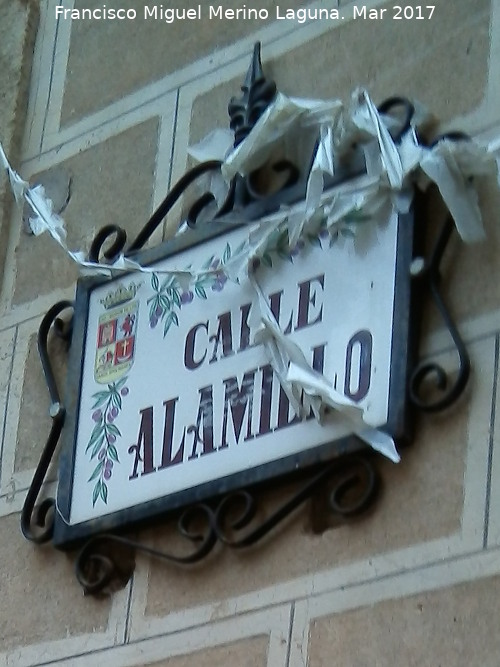 Calle Alamillo - Calle Alamillo. Placa