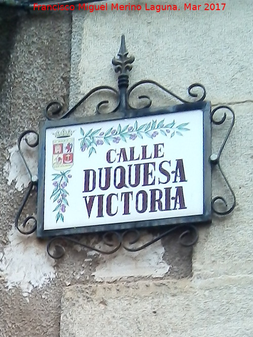 Calle Duquesa Victoria - Calle Duquesa Victoria. Placa