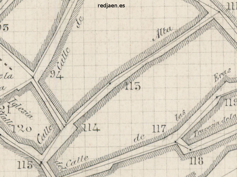 Calle Alta - Calle Alta. Plano topogrfico de 1894