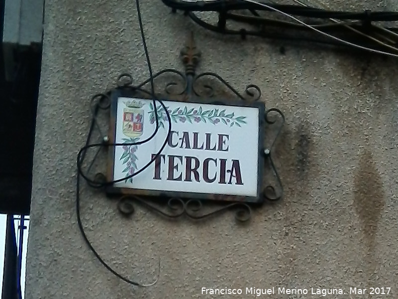 Calle la Tercia - Calle la Tercia. Placa