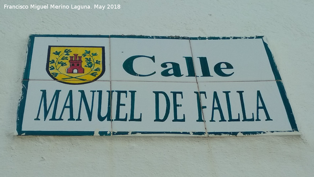 Calle Manuel de Falla - Calle Manuel de Falla. Placa