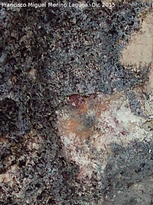 Pinturas rupestres de la Cueva de la Graja-Grupo XVIII - Pinturas rupestres de la Cueva de la Graja-Grupo XVIII. Mancha superior izquierda
