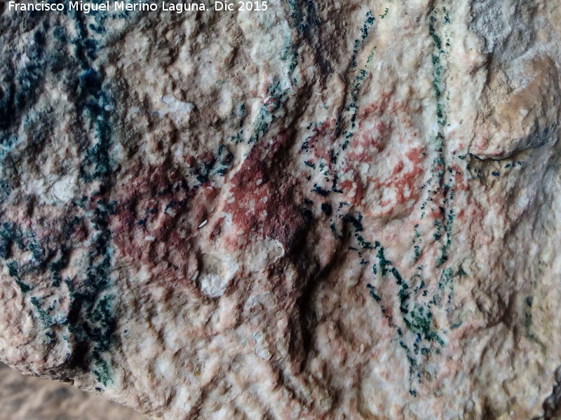 Pinturas rupestres de la Cueva de la Graja-Grupo XII - Pinturas rupestres de la Cueva de la Graja-Grupo XII. Barra superior