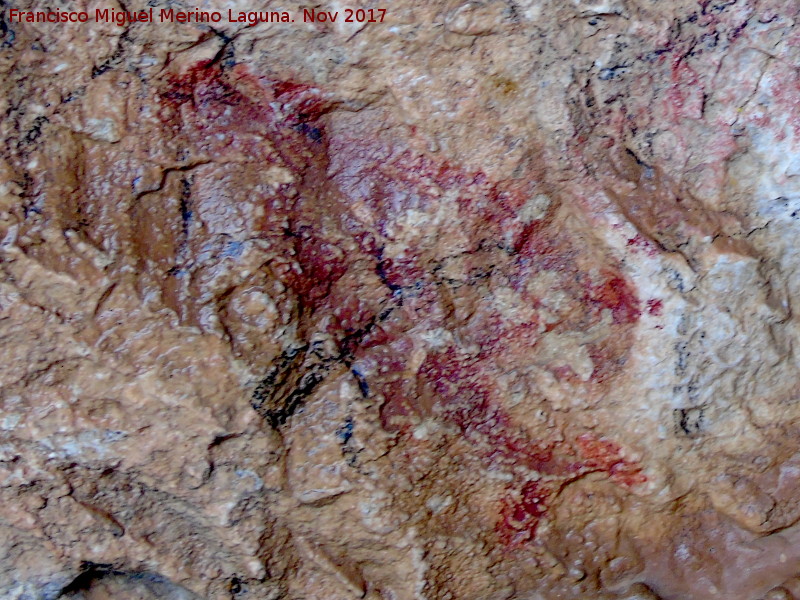 Pinturas rupestres de la Cueva de la Graja-Grupo XII - Pinturas rupestres de la Cueva de la Graja-Grupo XII. Antropomorfo izquierdo