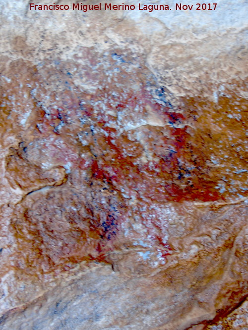 Pinturas rupestres de la Cueva de la Graja-Grupo XII - Pinturas rupestres de la Cueva de la Graja-Grupo XII. Antropomorfo superior central