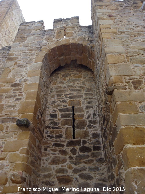 Castillo de Lopera. Alczar - Castillo de Lopera. Alczar. Arco y saetera