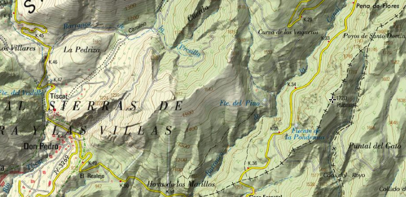 Calar de las Palomas - Calar de las Palomas. Mapa