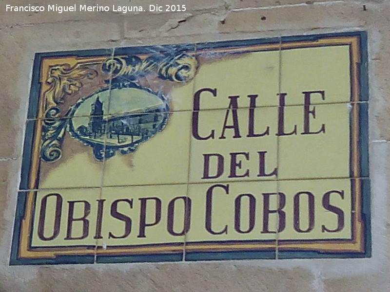 Calle Obispo Cobos - Calle Obispo Cobos. Placa