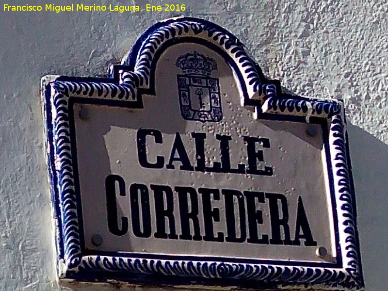 Calle Corredera - Calle Corredera. Placa