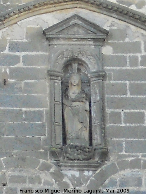 Catedral de Baeza. Puerta Gtica cegada - Catedral de Baeza. Puerta Gtica cegada. Hornacina de la Virgen