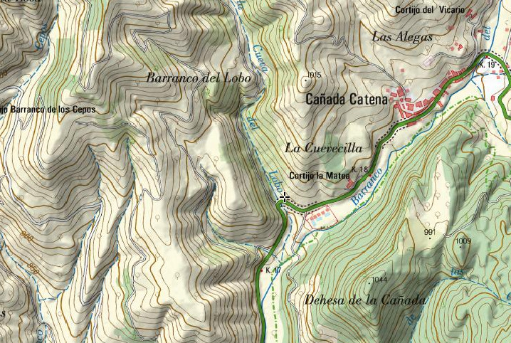 Fuente del Barranco del Lobo - Fuente del Barranco del Lobo. Mapa