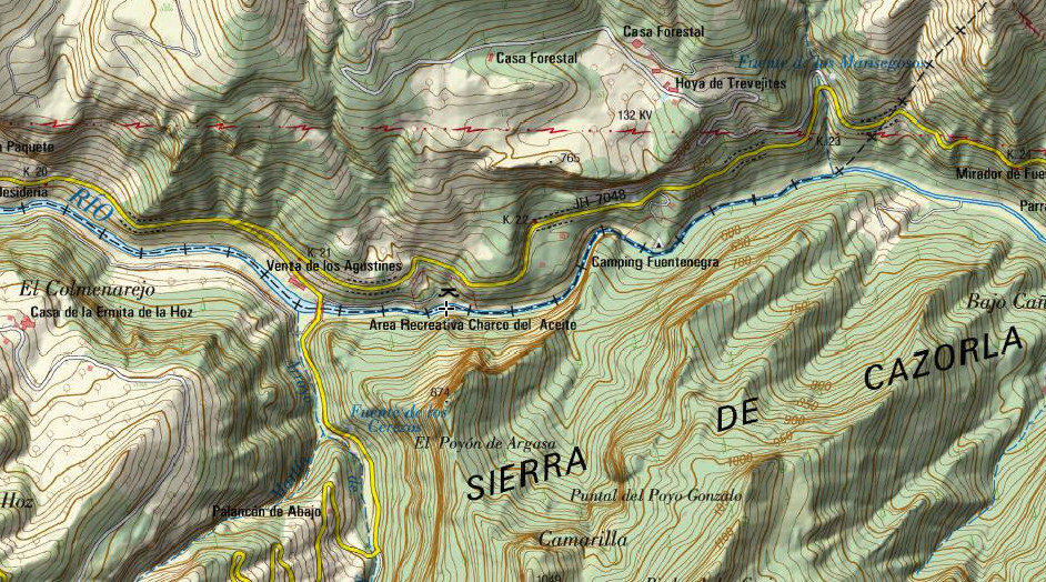 rea recreativa Charco de la Pringue - rea recreativa Charco de la Pringue. Mapa