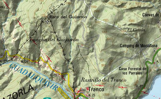 Risca del Guijarrn - Risca del Guijarrn. Mapa