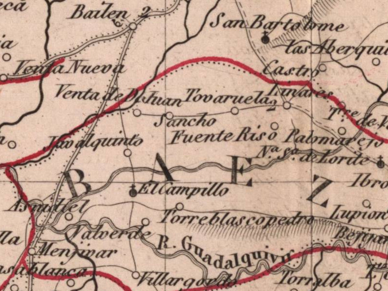 Cortijo Sancho - Cortijo Sancho. Mapa 1847