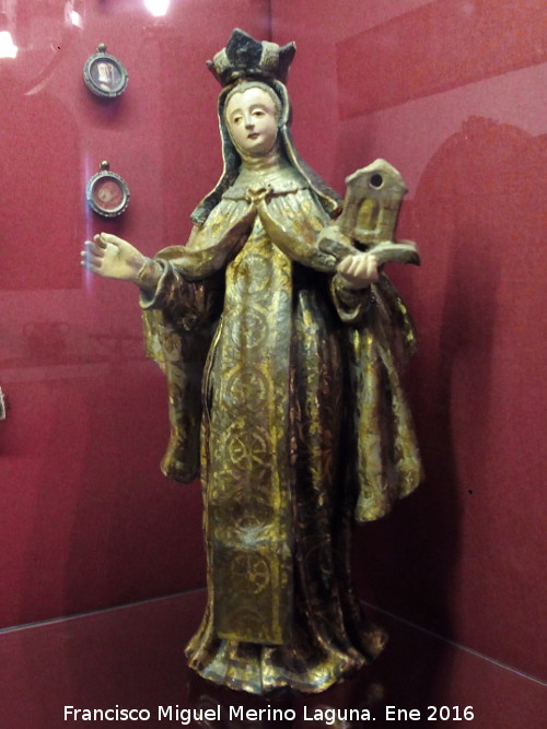 Convento de las Teresas - Convento de las Teresas. Imagen de Santa Teresa del siglo XVIII. Museo de San Juan de la Cruz - beda