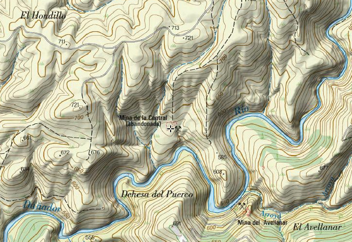 Mina de la Central - Mina de la Central. Mapa