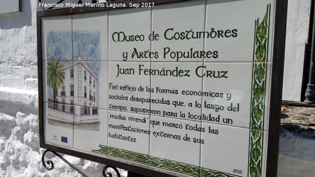 Museo de Costumbres y Artes Populares Juan Fernndez Cruz - Museo de Costumbres y Artes Populares Juan Fernndez Cruz. Cartel