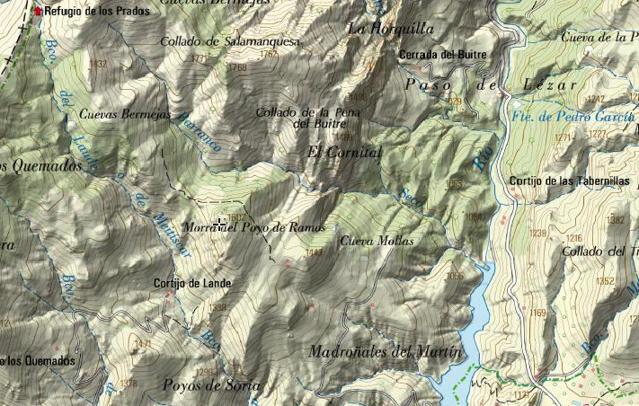 Morra del Poyo de Ramos - Morra del Poyo de Ramos. Mapa