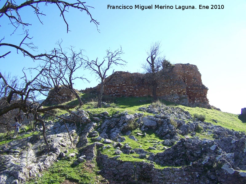 Castillo de Otiar. Muralla Norte - Castillo de Otiar. Muralla Norte. 