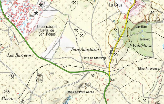 Aerdromo de San Anastasio - Aerdromo de San Anastasio. Mapa