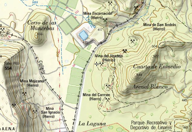 Mina del Abadejo - Mina del Abadejo. Mapa