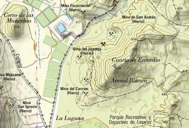 Cerro Cuarto de Enmedio - Cerro Cuarto de Enmedio. Mapa