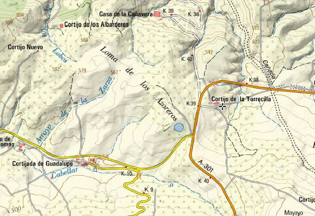 Cortijo de la Torrecilla de Monsalve - Cortijo de la Torrecilla de Monsalve. Mapa