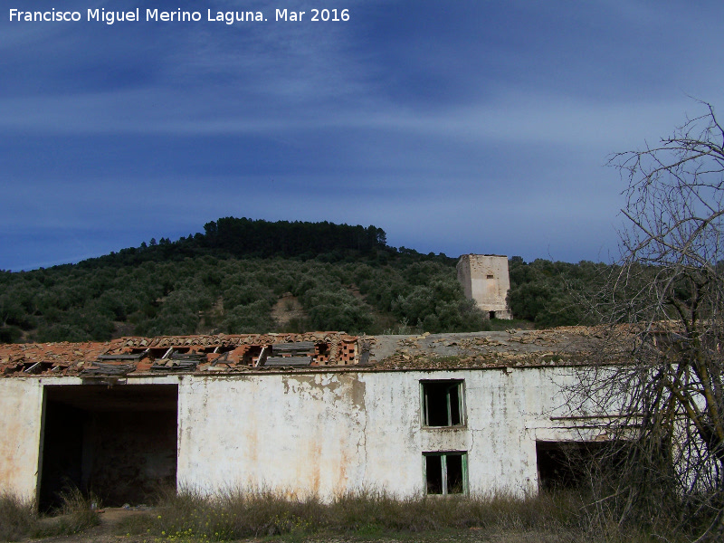 Cortijo Ventanaje - Cortijo Ventanaje. Cocheras y en un segundo plano su caseta de la Luz