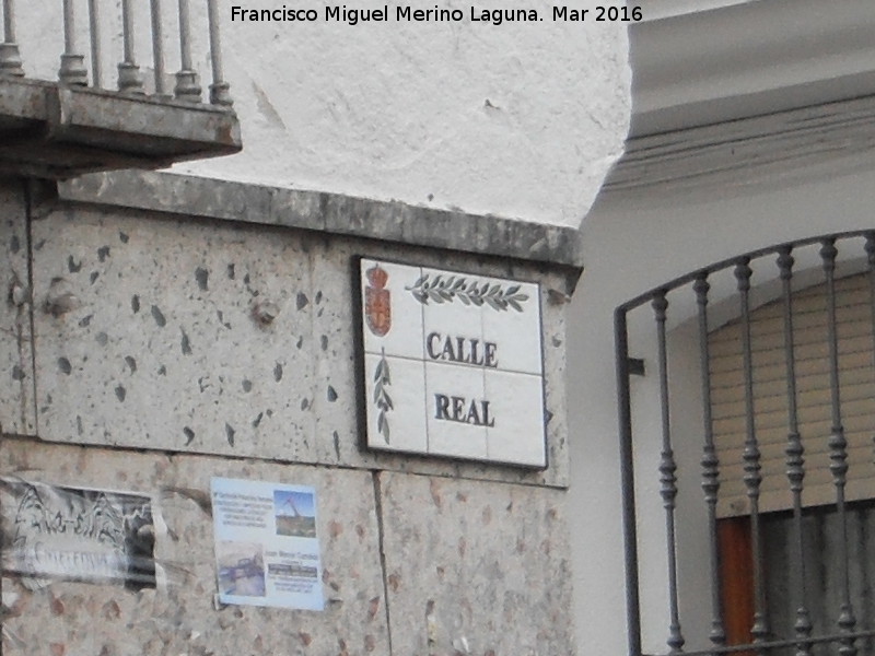 Calle Real - Calle Real. Placa