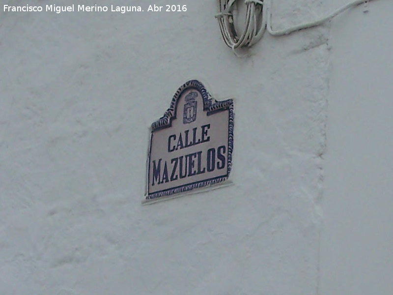Calle Mazuelos - Calle Mazuelos. Placa