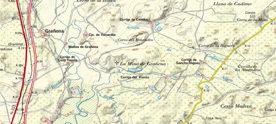 Mina de Graena - Mina de Graena. Mapa