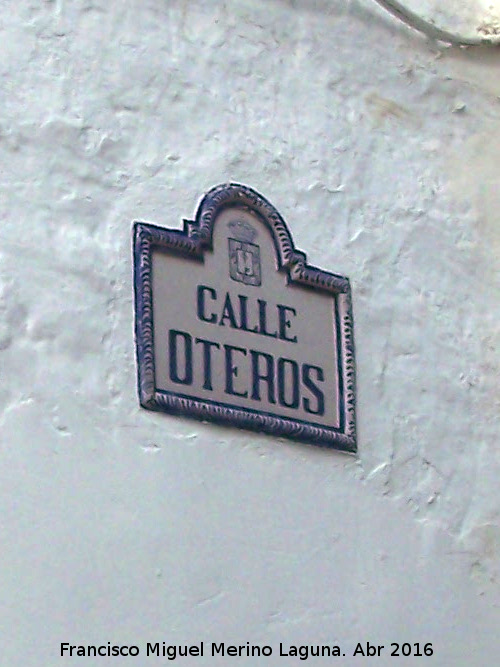 Calle Oteros - Calle Oteros. Placa