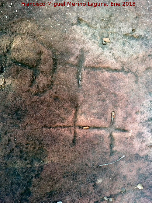 Petroglifos de Burguillos - Petroglifos de Burguillos. Dobles cruciformes