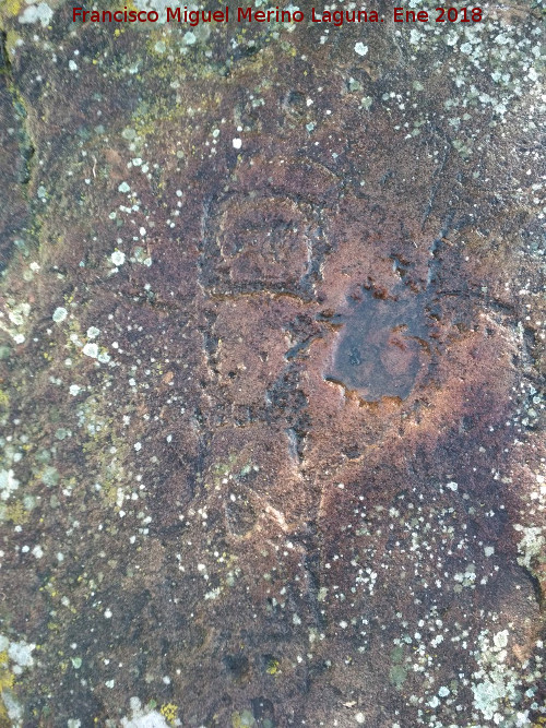 Petroglifos de Burguillos - Petroglifos de Burguillos. Antropomorfo complejo