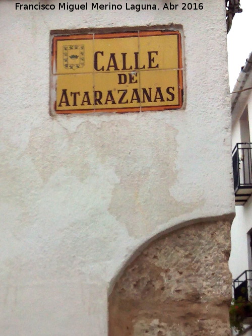Calle Atarazanas - Calle Atarazanas. Placa
