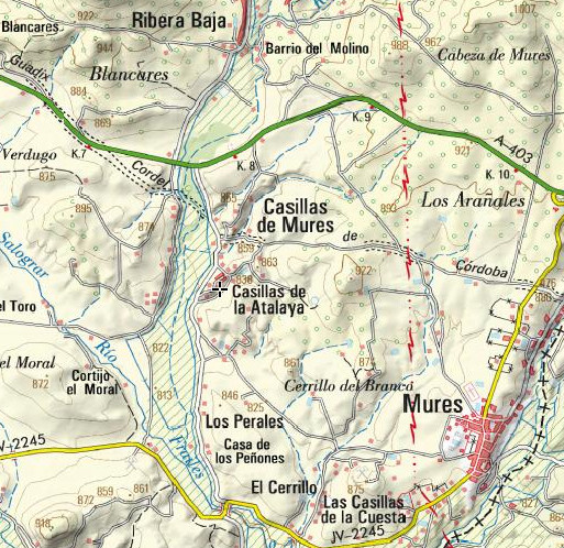 Aldea Casillas de la Atalaya - Aldea Casillas de la Atalaya. Mapa