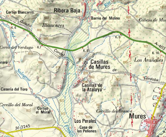 Aldea Casillas de Mures - Aldea Casillas de Mures. Mapa