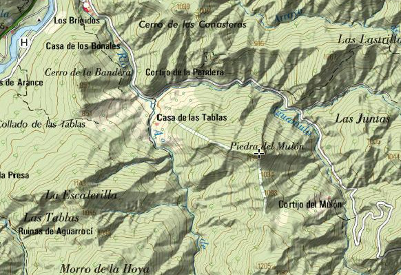 Piedra del Muln - Piedra del Muln. Mapa