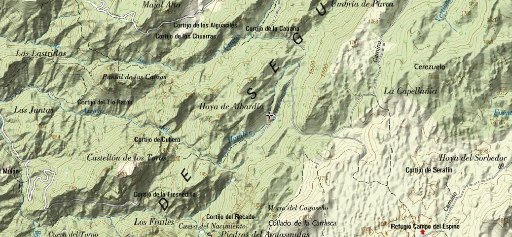 Hoya de la Albarda - Hoya de la Albarda. Mapa