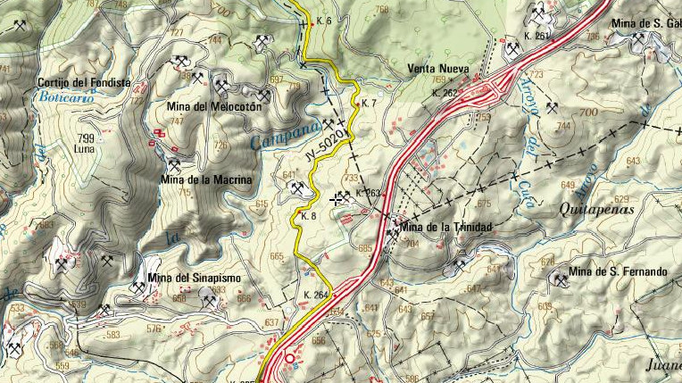 Mina San Guillermo - Mina San Guillermo. Mapa