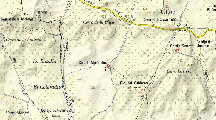 Cortijo Mojapelos - Cortijo Mojapelos. Mapa