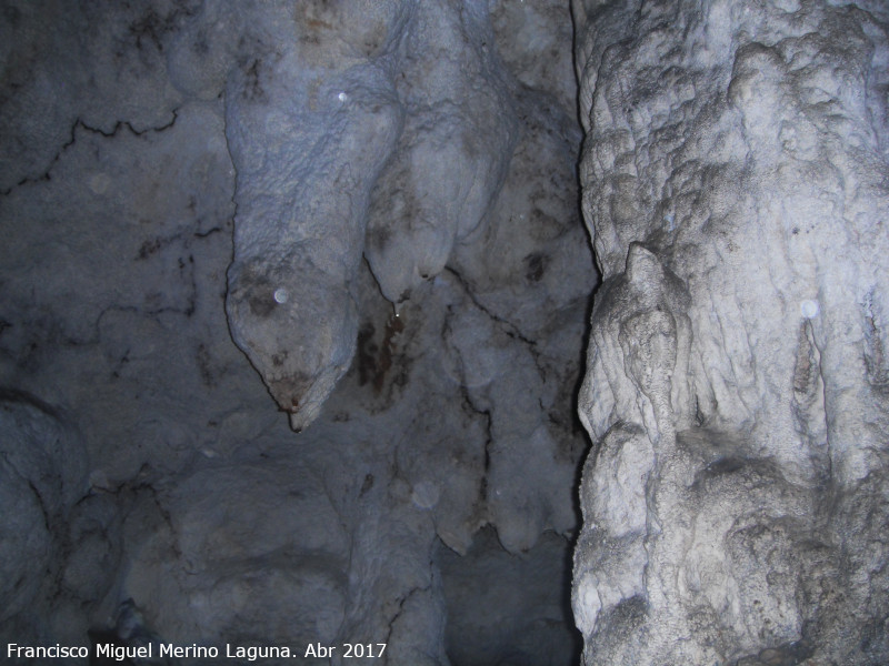 Cueva de los Esqueletos - Cueva de los Esqueletos. Estalagmitas en formacin