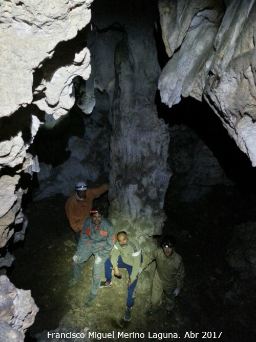 Cueva de los Esqueletos - Cueva de los Esqueletos. Alrededor de la columna principal
