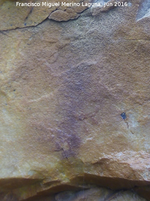 Pinturas rupestres del Abrigo del Hornillo II - Pinturas rupestres del Abrigo del Hornillo II. Barra vertical