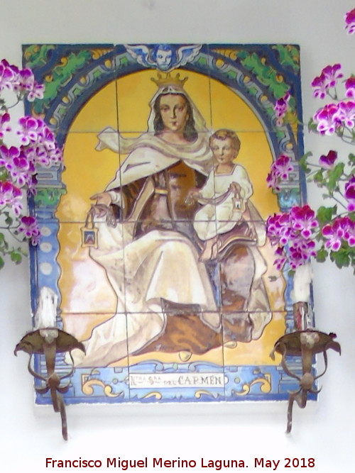 Casa de la Calle Pastora n 2 - Casa de la Calle Pastora n 2. Virgen del Carmen