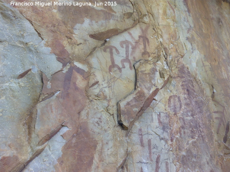 Pinturas rupestres del Barranco de la Cueva Grupo I - Pinturas rupestres del Barranco de la Cueva Grupo I. Panel principal