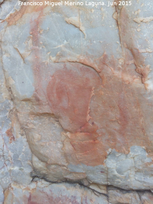 Pinturas rupestres de la Cueva de los Arcos I - Pinturas rupestres de la Cueva de los Arcos I. Figura de la parte superior