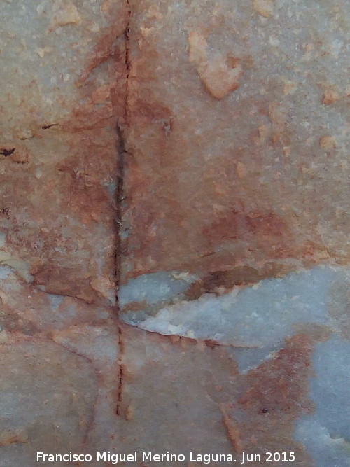 Pinturas rupestres de la Cueva de los Arcos I - Pinturas rupestres de la Cueva de los Arcos I. Restos de pinturas