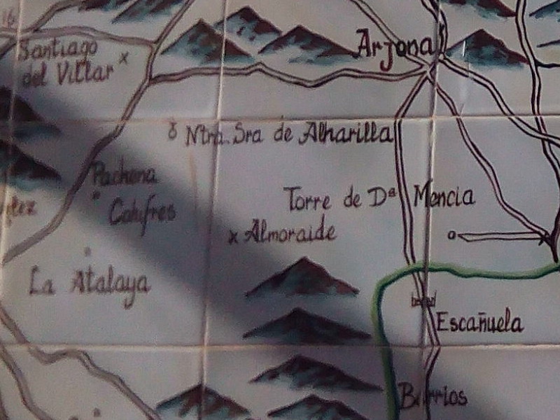 Cortijo del Cerro de la Atalaya - Cortijo del Cerro de la Atalaya. Mapa de Bernardo Jurado. Casa de Postas - Villanueva de la Reina