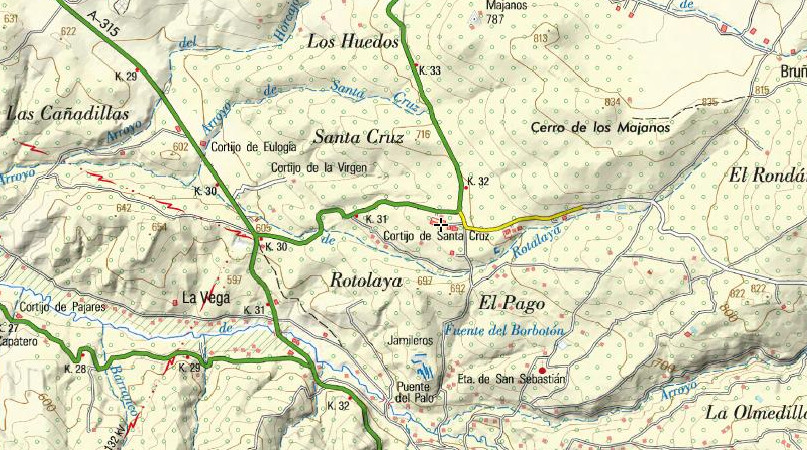 Cortijo de la Santa Cruz - Cortijo de la Santa Cruz. Mapa